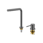 Erie Two Hole Basin Faucet, Deck Mount Sink Mixer-AB006105 Brushed Gun Metal