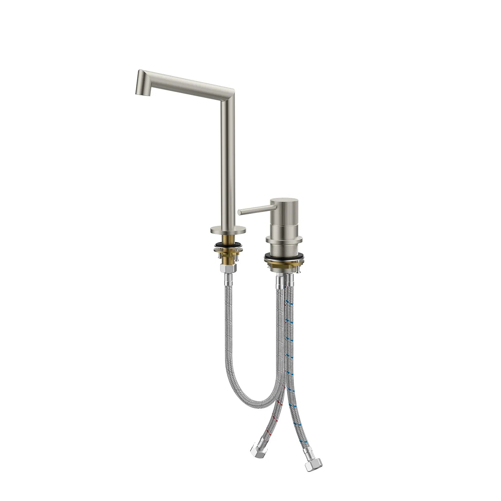 Sure 2 Holes Bathroom Basin Faucet,Vanity Sink Mixer Tap-AB006127 Brushed Nickel