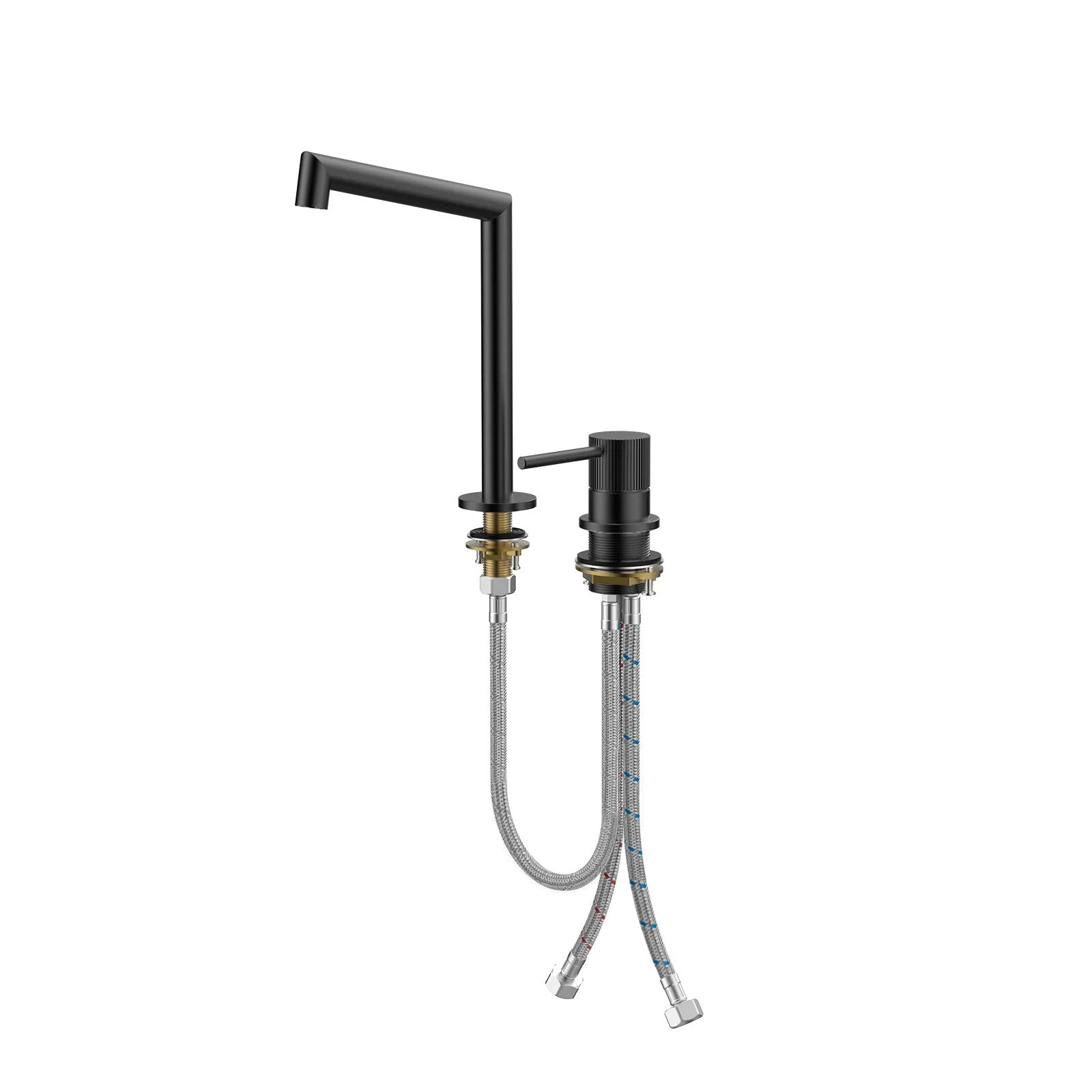 Sure 2 Holes Bathroom Basin Faucet,Vanity Sink Mixer Tap-AB006127 Matte Black