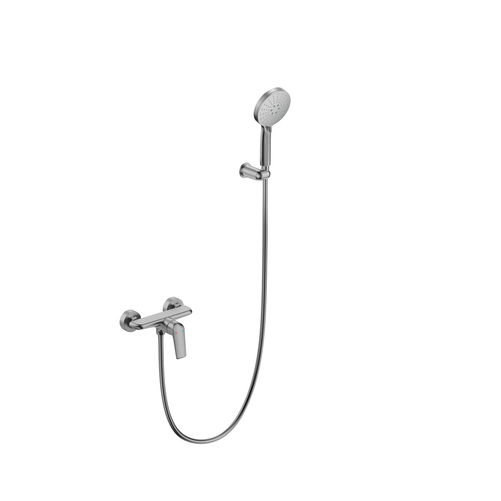 MAXTOR 1 Way Exposed Shower Mixer – 3-Function Hand Shower – AB020070 Brushed Gun Metal