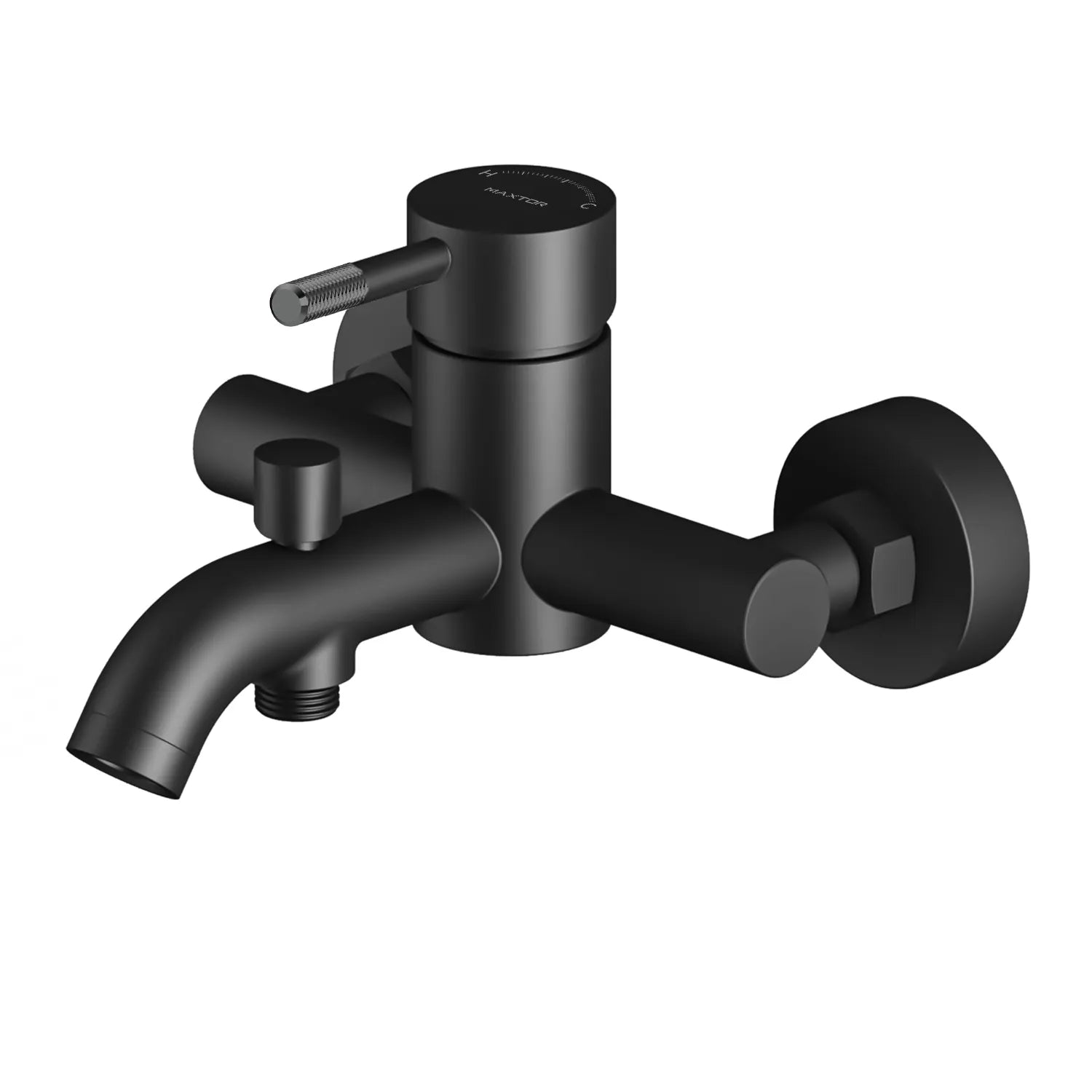 Circular Exposed Bathtub Mixer – Solid Brass, CITEC Cartridge AB022004 Matte Black