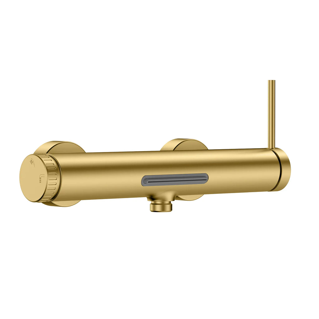 Maxtor Exposed Bathtub Mixer Faucet | Solid Brass Wall-Mount BathMixer | Spain ClTEC Cartridge-AB022006 Brushed Gold