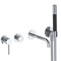 MAXTOR Exposed Bathtub Mixer Faucet Kit – Wall Mounted Bath Filler with Handheld Shower-AB022033 Chrome