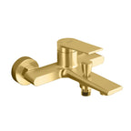 Single Lever Wall Mounted Bath Mixer with Diverter – Solid Brass Tub & Shower Faucet-AB022064 Brushed Gold