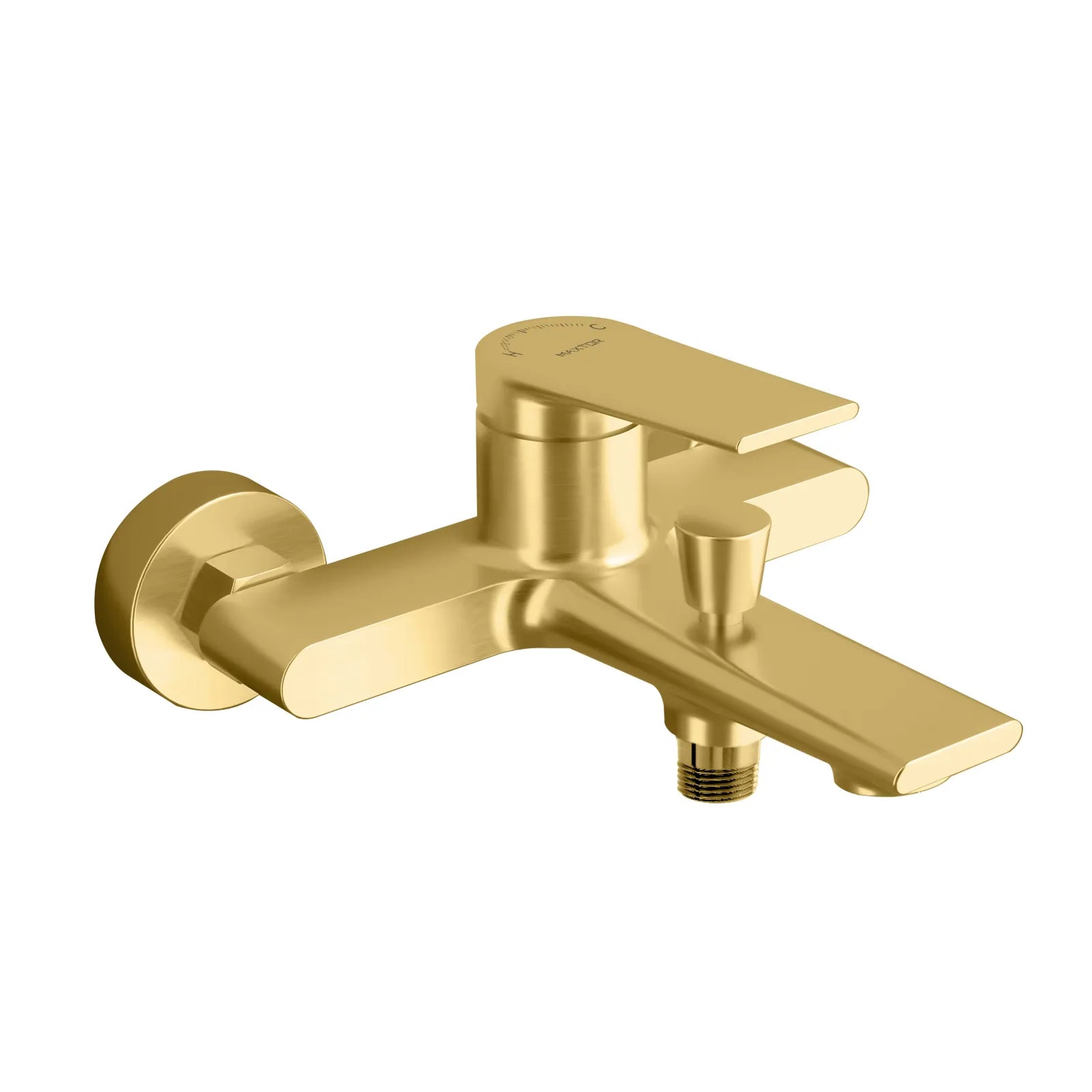 Single Lever Wall Mounted Bath Mixer with Diverter – Solid Brass Tub & Shower Faucet-AB022064 Brushed Gold