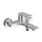 Single Lever Wall Mounted Bath Mixer with Diverter – Solid Brass Tub & Shower Faucet-AB022064 Brushed Nickel