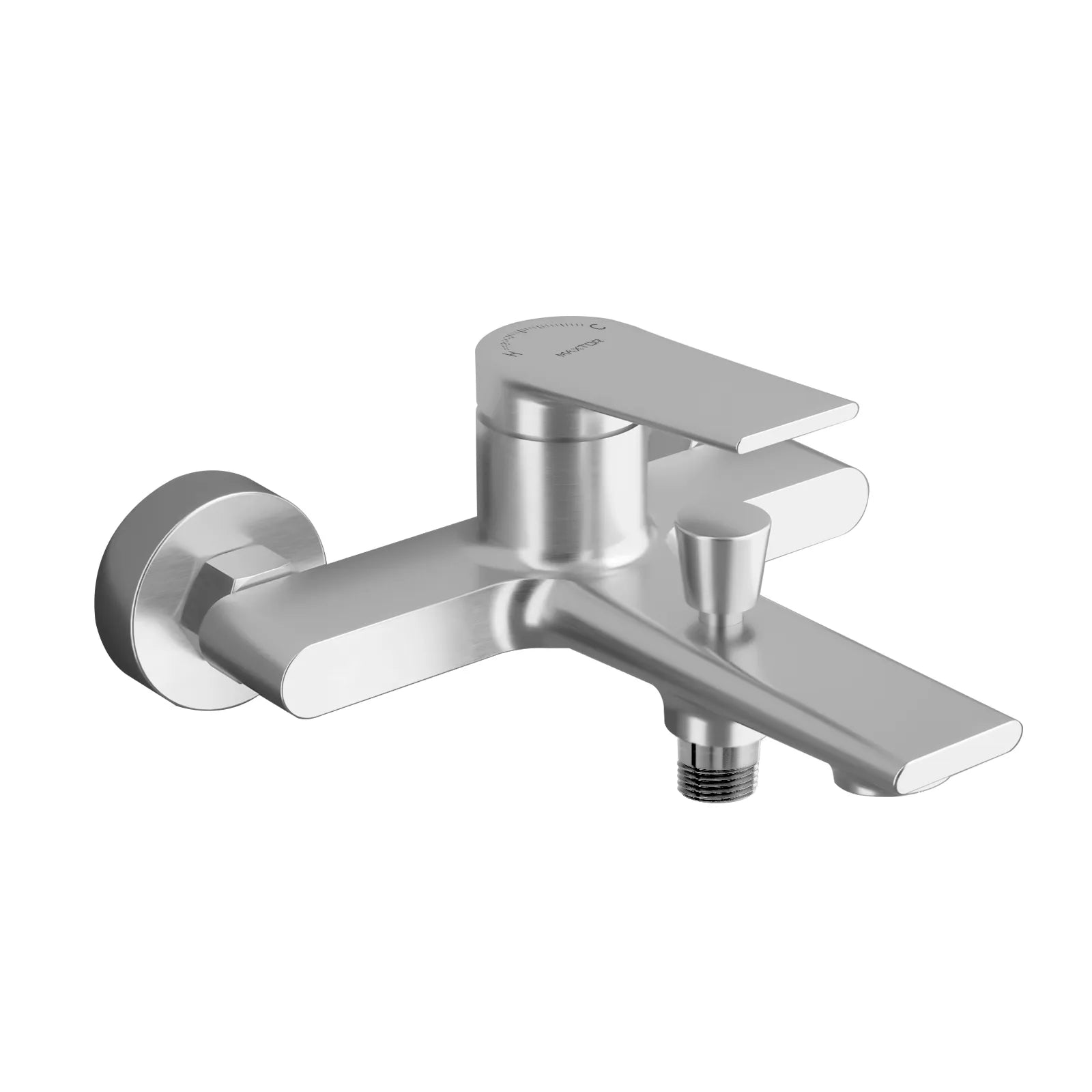 Single Lever Wall Mounted Bath Mixer with Diverter – Solid Brass Tub & Shower Faucet-AB022064 Brushed Nickel