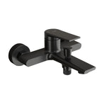Single Lever Wall Mounted Bath Mixer with Diverter – Solid Brass Tub & Shower Faucet-AB022064 Matte Black