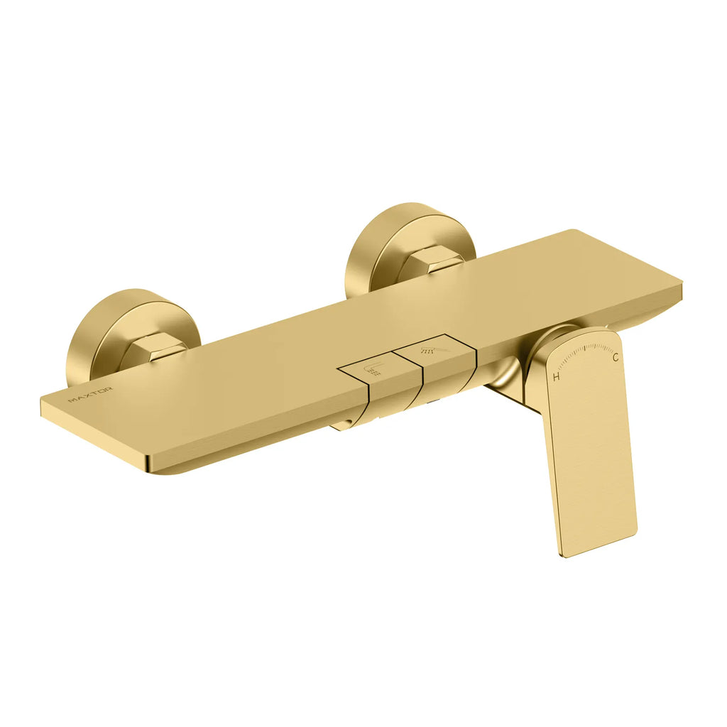 MAXTOR Exposed Bathtub Mixer Faucet with Integrated Shelf & Piano-Key Diverter-AB022065 Brushed Gold
