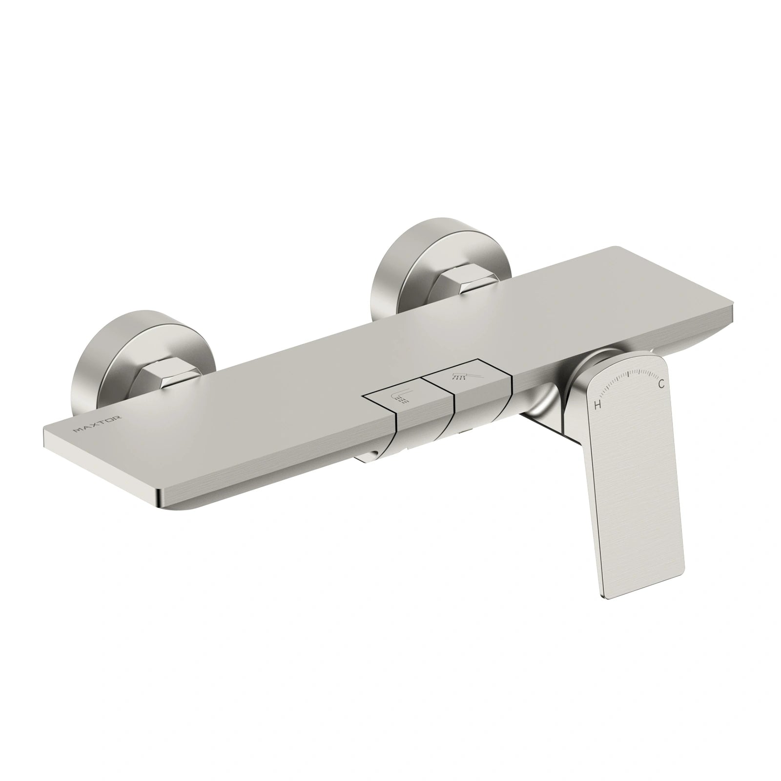 MAXTOR Exposed Bathtub Mixer Faucet with Integrated Shelf & Piano-Key Diverter-AB022065 Brushed Nickel