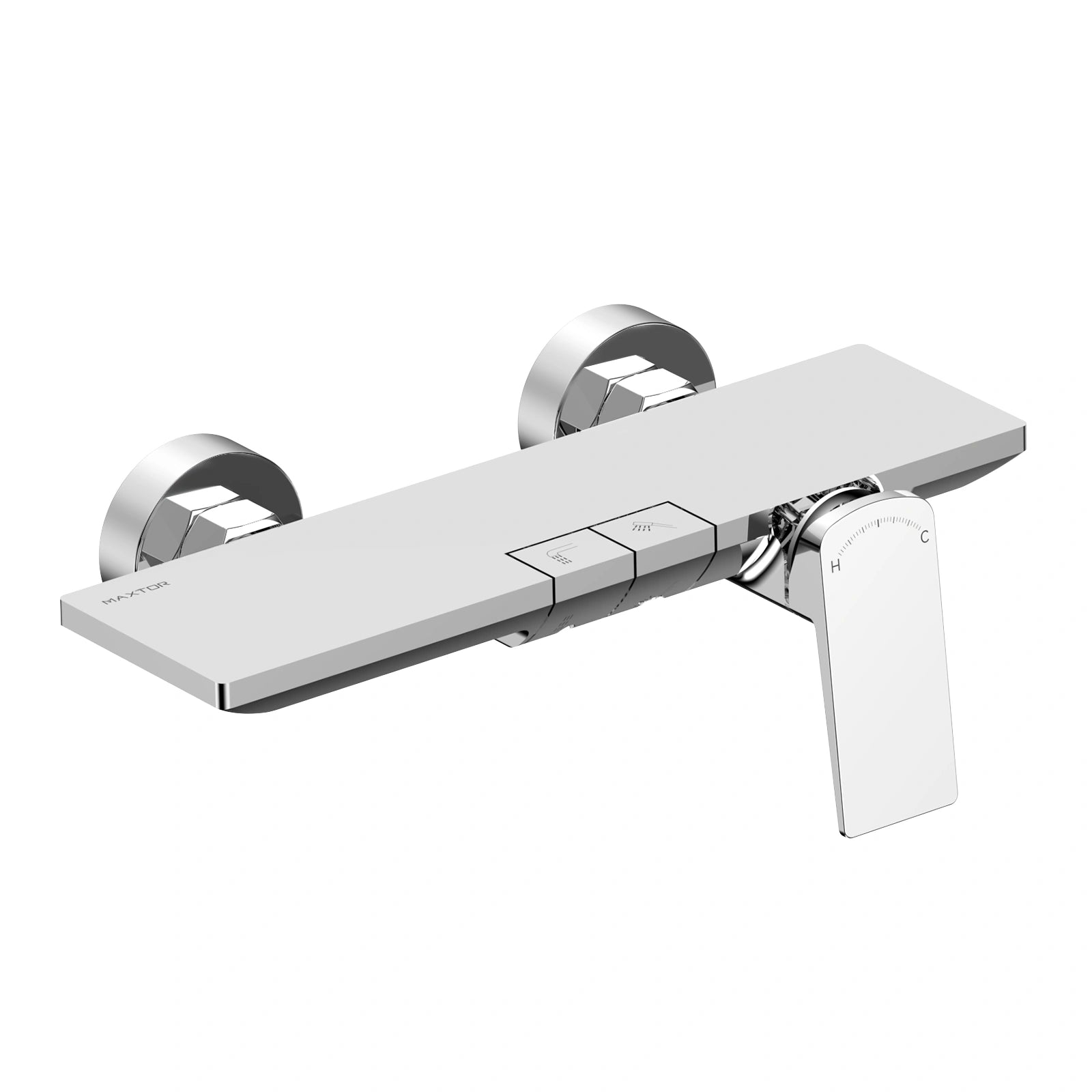 MAXTOR Exposed Bathtub Mixer Faucet with Integrated Shelf & Piano-Key Diverter-AB022065 Chrome