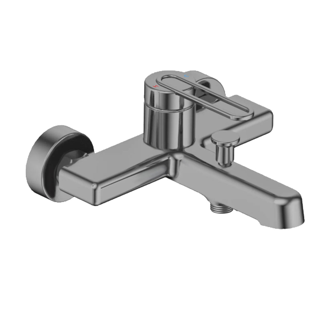 Exposed Bathtub Mixer Faucet – Single-Lever Wall-Mounted Bath/Shower Mixer – AB022069 Brushed Gun Metal
