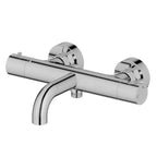 Circular Exposed Thermostatic Bathtub Mixer Faucet AB022104 Brushed Nickel