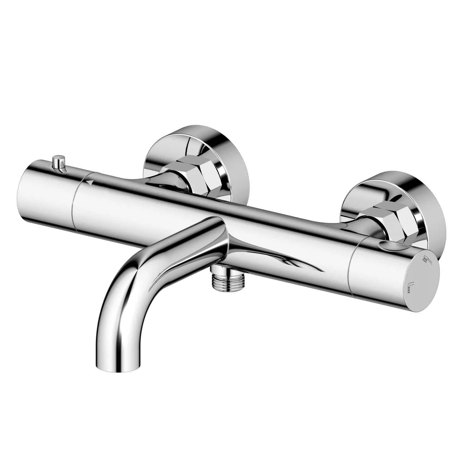 Circular Exposed Thermostatic Bathtub Mixer Faucet AB022104 Chrome