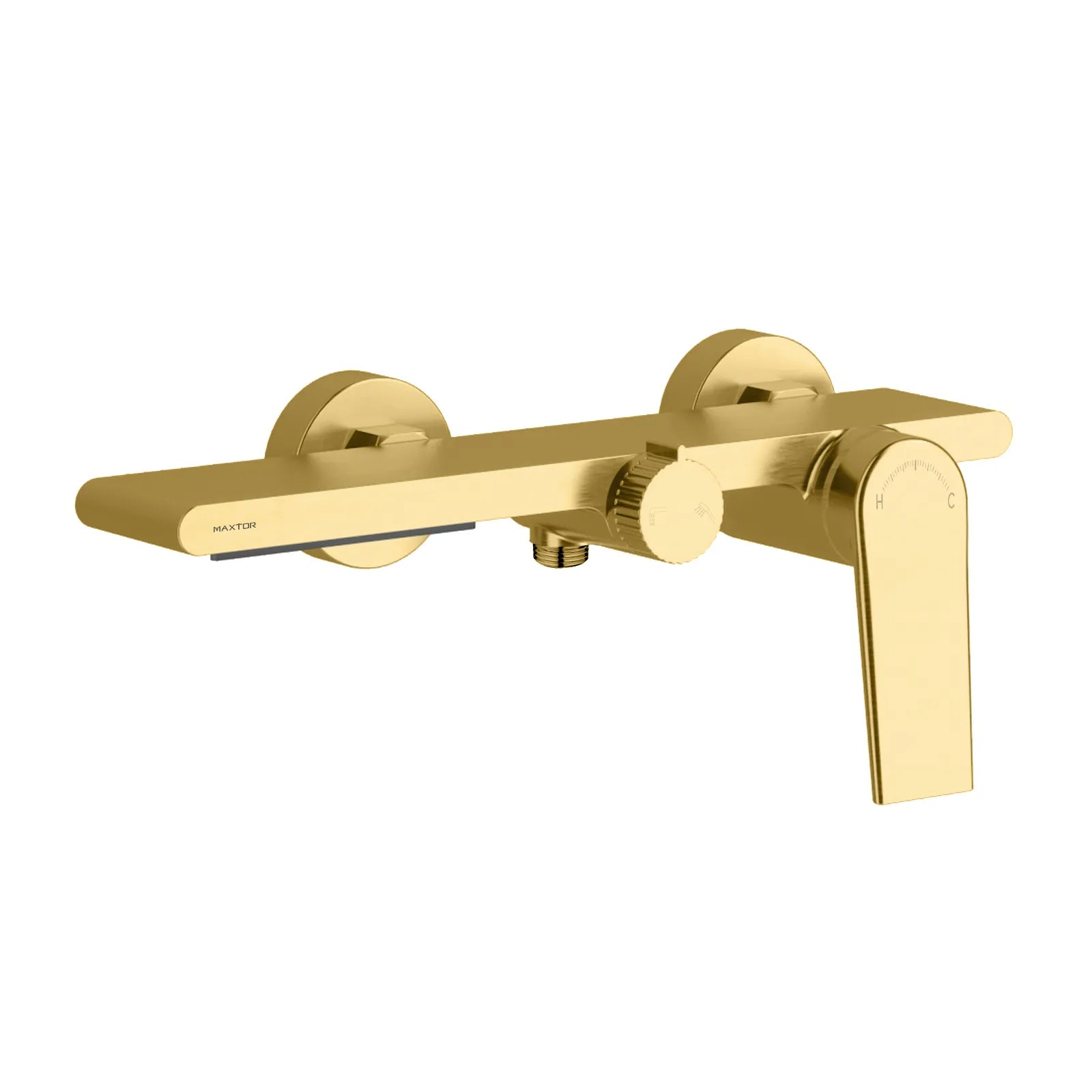 Single Lever Wall Mounted Bath Mixer with Diverter – 2 Way Shower & Bath Mixer-AB022164 Brushed Gold