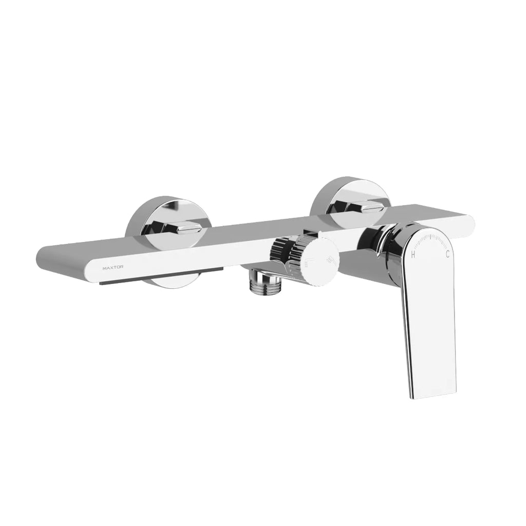 Single Lever Wall Mounted Bath Mixer with Diverter – 2 Way Shower & Bath Mixer-AB022164 Chrome