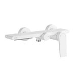 Single Lever Wall Mounted Bath Mixer with Diverter – 2 Way Shower & Bath Mixer-AB022164 Matte White