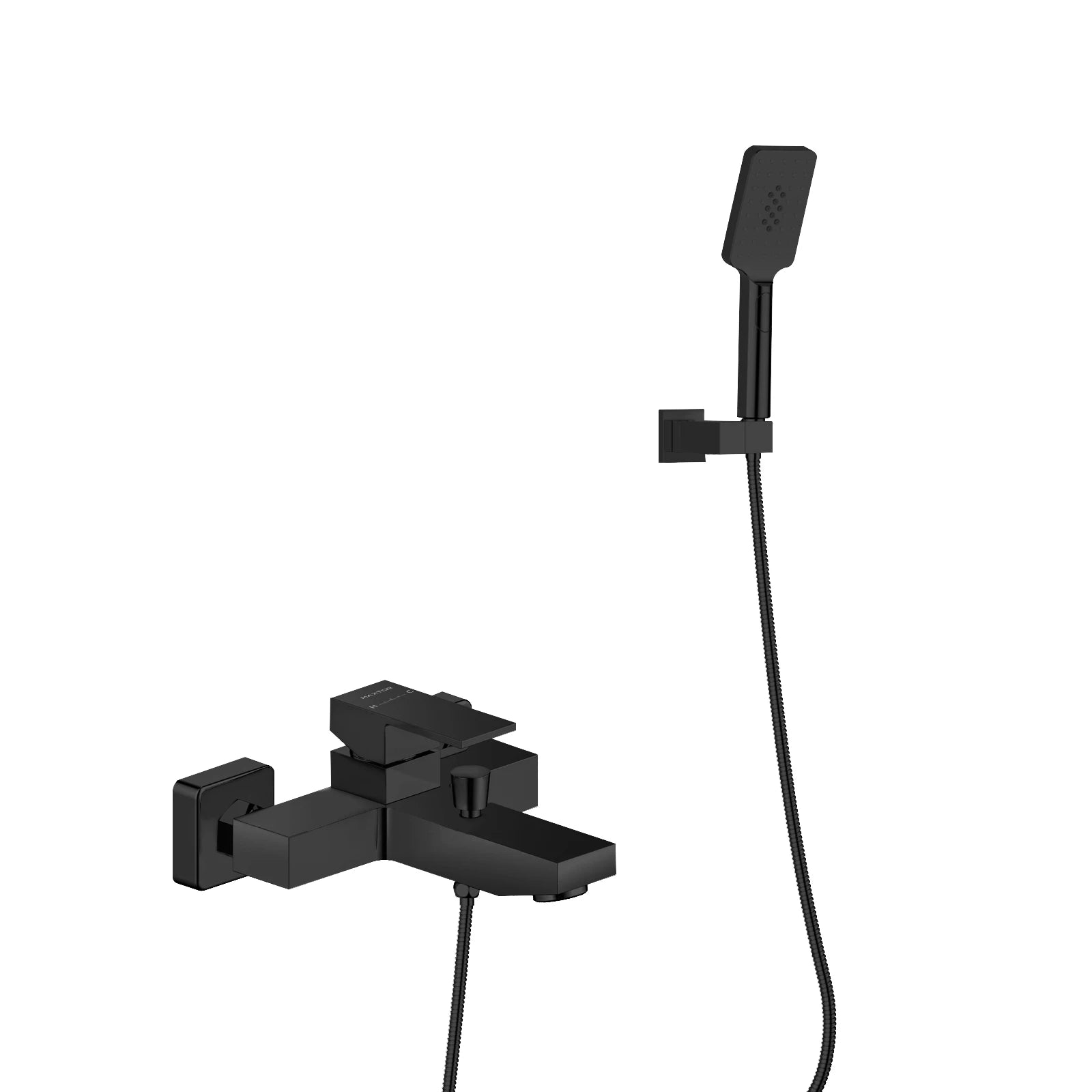 Wall Mounted Bath Mixer Faucet with Handheld Shower – Square Design AB023000