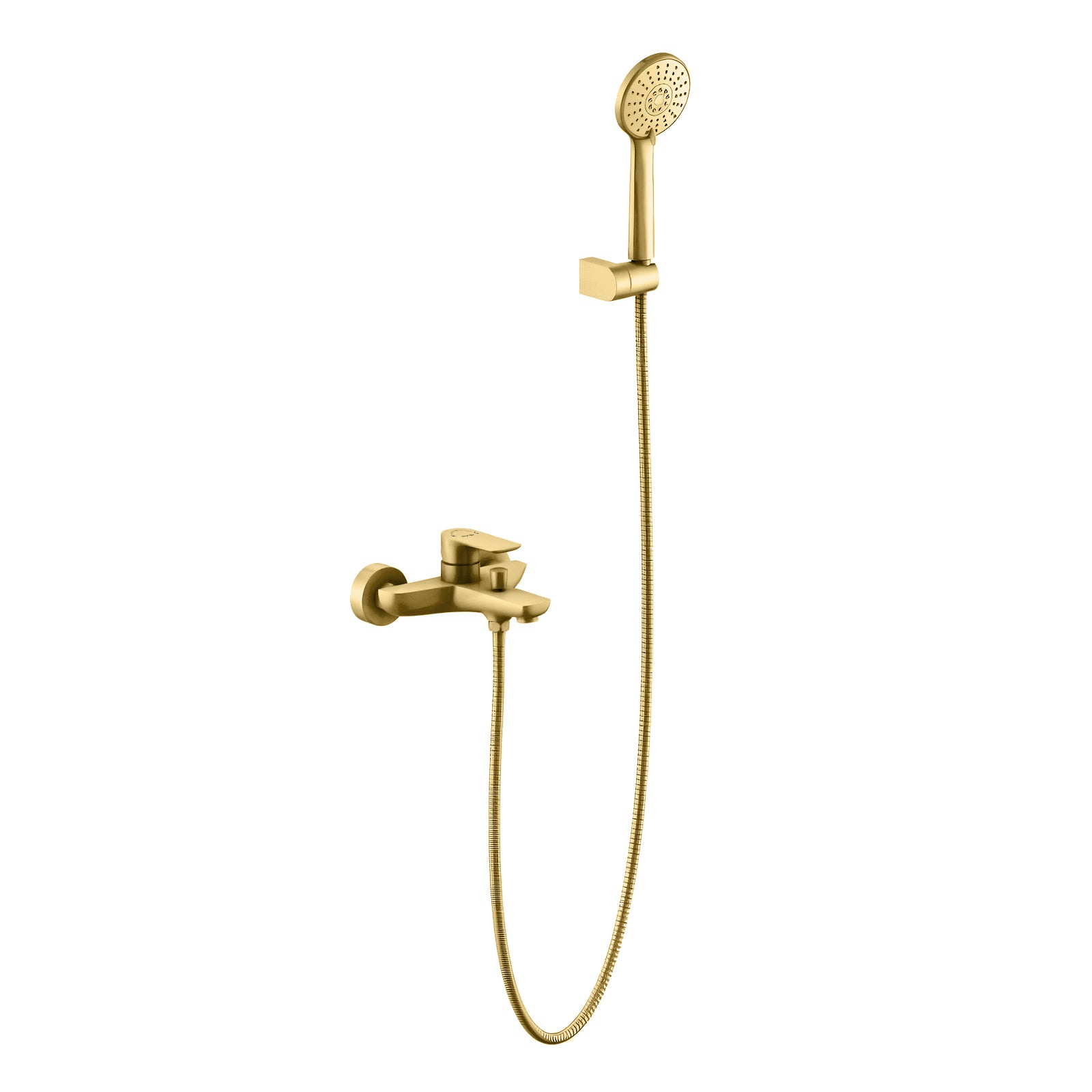 Single-Lever Exposed Bathtub Mixer Faucet Kit with Hand Shower Set-AB023003 Brushed Gold