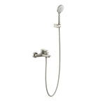 Single-Lever Exposed Bathtub Mixer Faucet Kit with Hand Shower Set-AB023003 Brushed Nickel