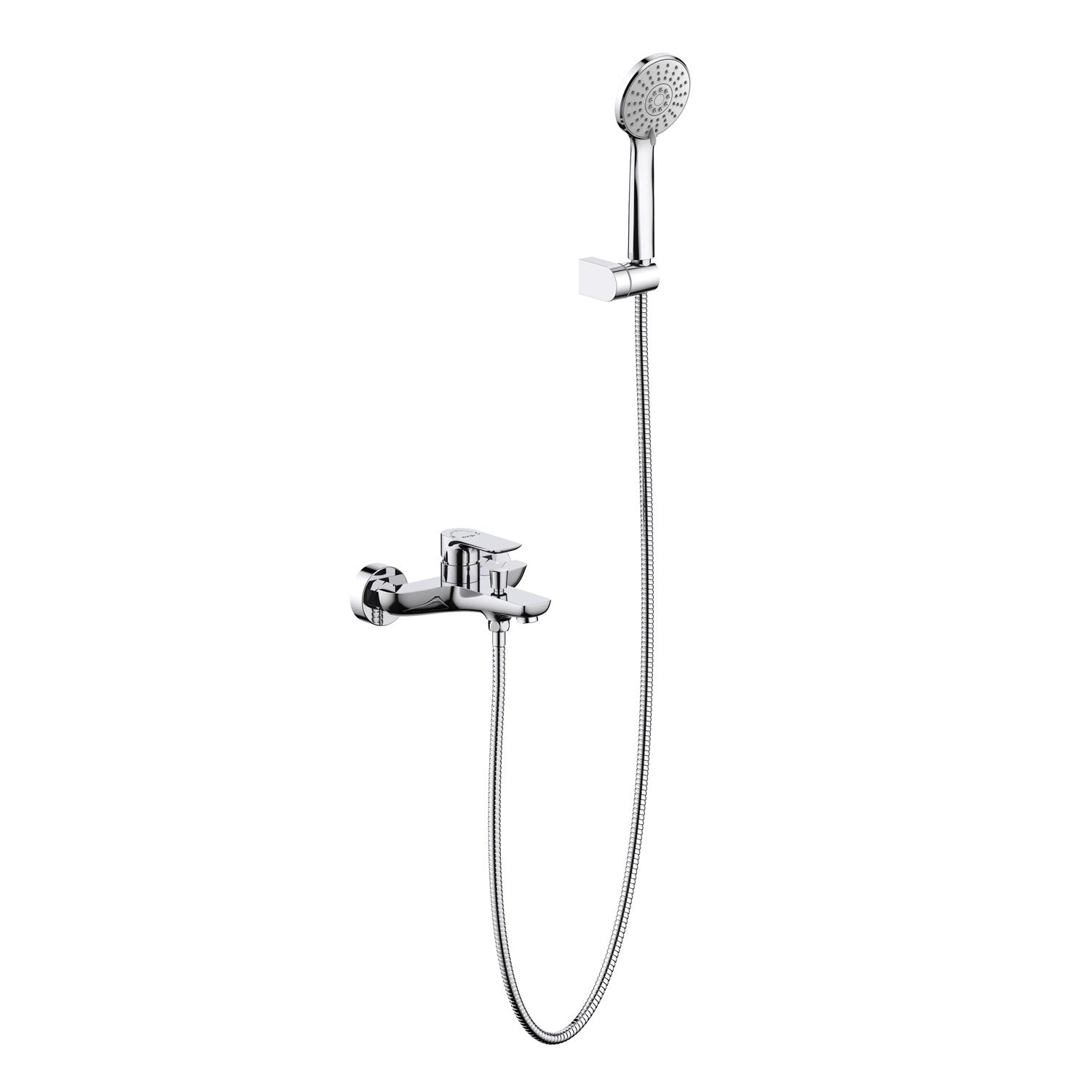 Single-Lever Exposed Bathtub Mixer Faucet Kit with Hand Shower Set-AB023003 Chrome