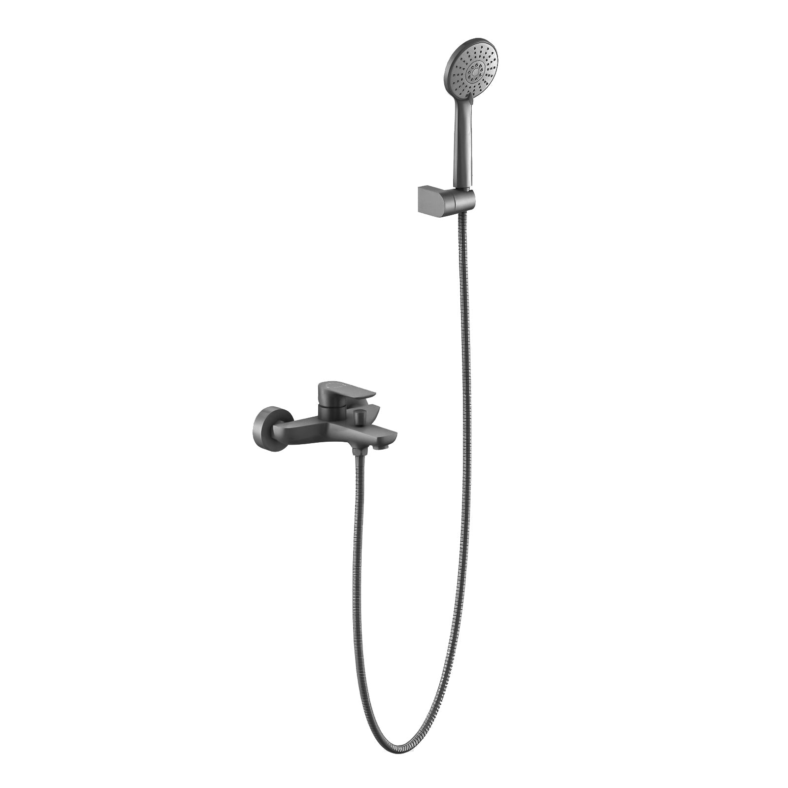 Single-Lever Exposed Bathtub Mixer Faucet Kit with Hand Shower Set-AB023003 Brushed Gun Metal