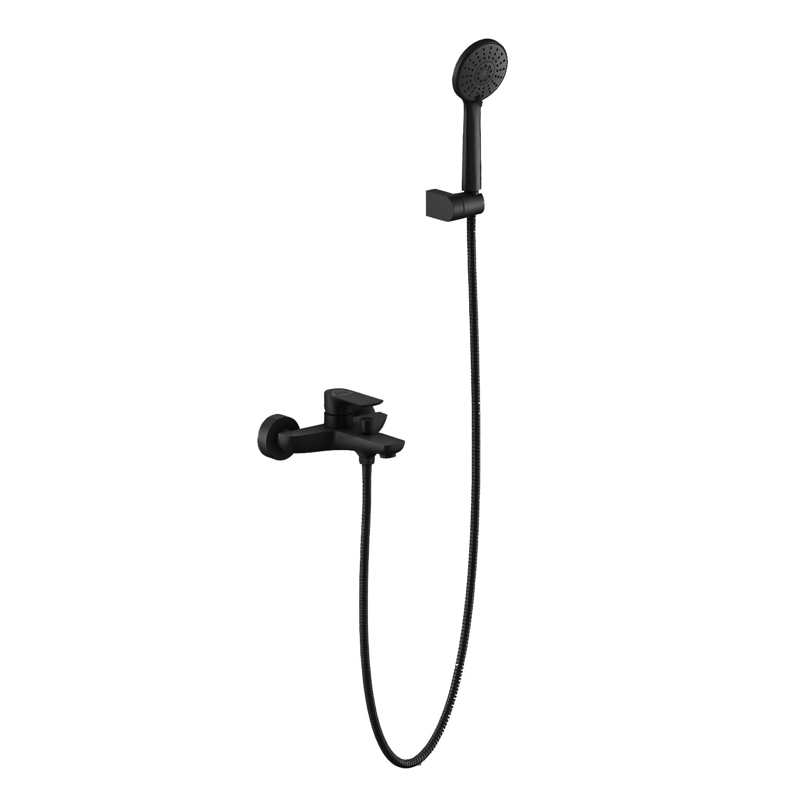 Single-Lever Exposed Bathtub Mixer Faucet Kit with Hand Shower Set-AB023003 Matte Black