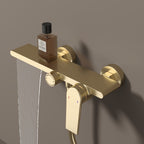 Exposed Bathtub Mixer Faucet Kit – Single Lever Wall Mounted Bath Mixer with Slide Bar & Hand Shower-AB023064