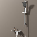 Exposed Bathtub Mixer Faucet Kit – Single Lever Wall Mounted Bath Mixer with Slide Bar & Hand Shower-AB023064