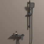 Exposed Bathtub Mixer Faucet Kit – Single Lever Wall Mounted Bath Mixer with Slide Bar & Hand Shower-AB023064