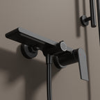 Exposed Bathtub Mixer Faucet Kit – Single Lever Wall Mounted Bath Mixer with Slide Bar & Hand Shower-AB023064