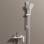 Exposed Bathtub Mixer Faucet Kit – Single Lever Wall Mounted Bath Mixer with Slide Bar & Hand Shower-AB023064