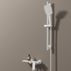 Exposed Bathtub Mixer Faucet Kit – Single Lever Wall Mounted Bath Mixer with Slide Bar & Hand Shower-AB023064