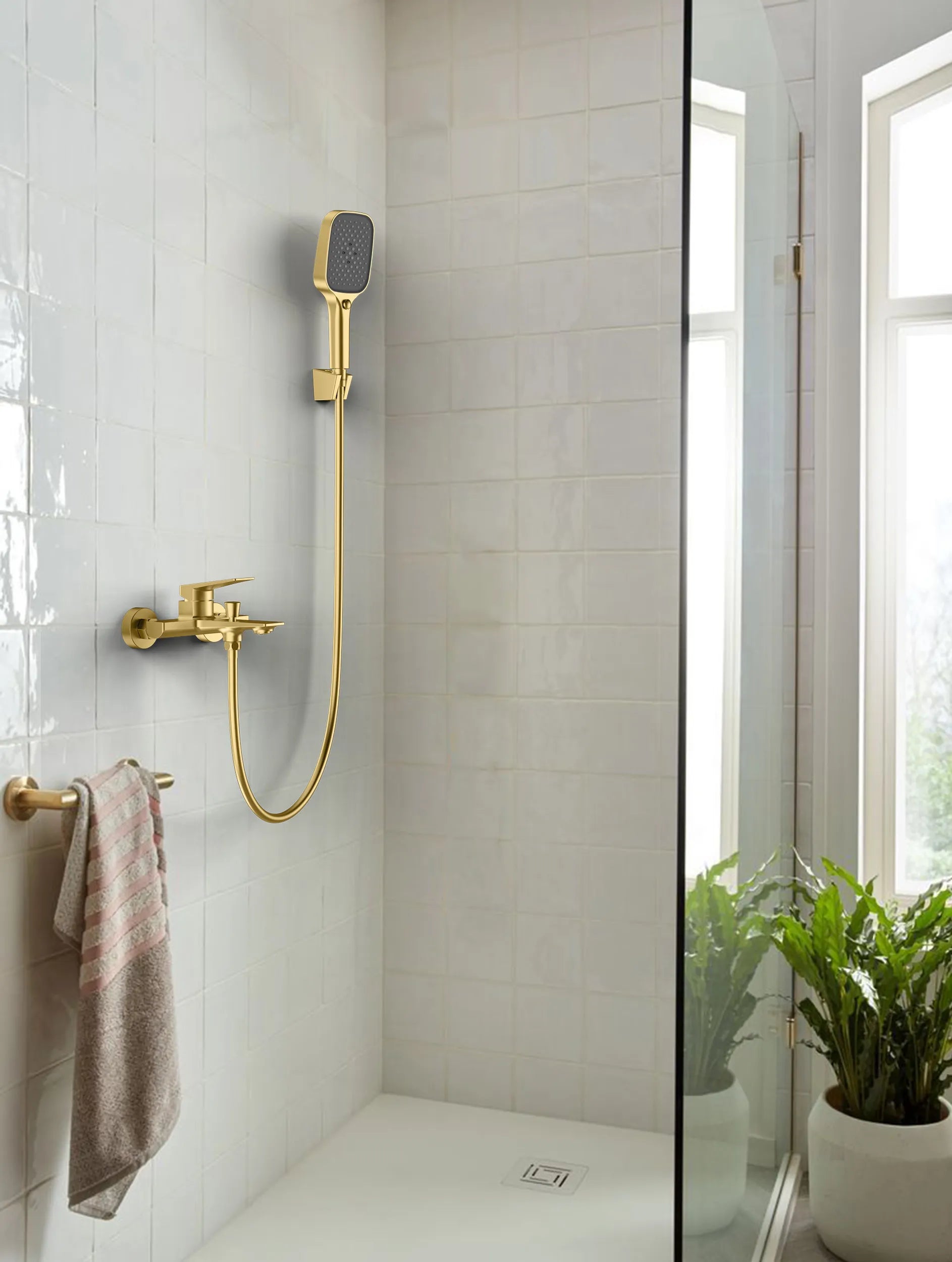 MAXTOR 2 Way Exposed Bathtub Mixer Faucet Kit with Hand Shower-AB023065