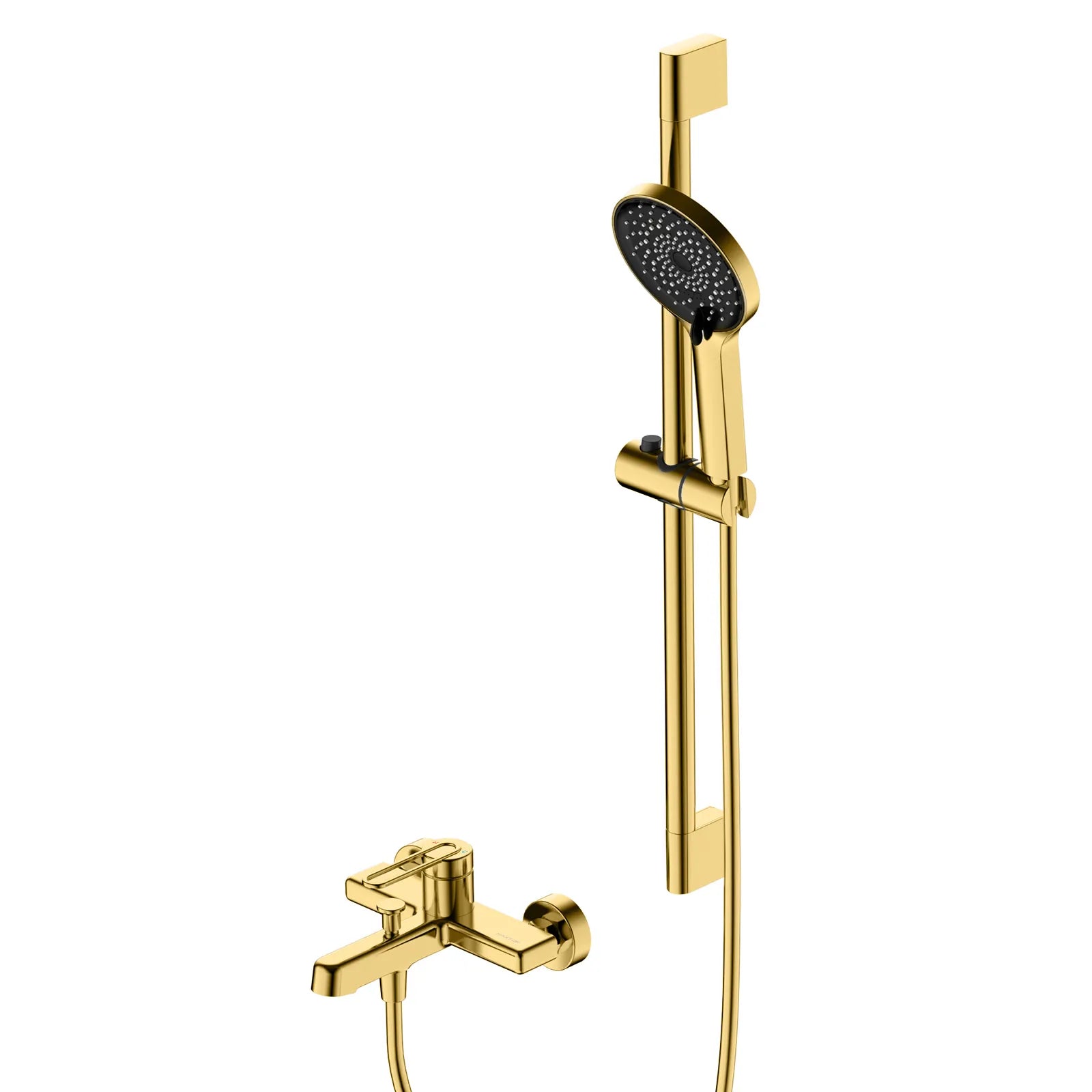 2-Way Exposed Bathtub Mixer Faucet with Slide Rail Shower Kit | MAXTOR-AB023169 Brushed Gold