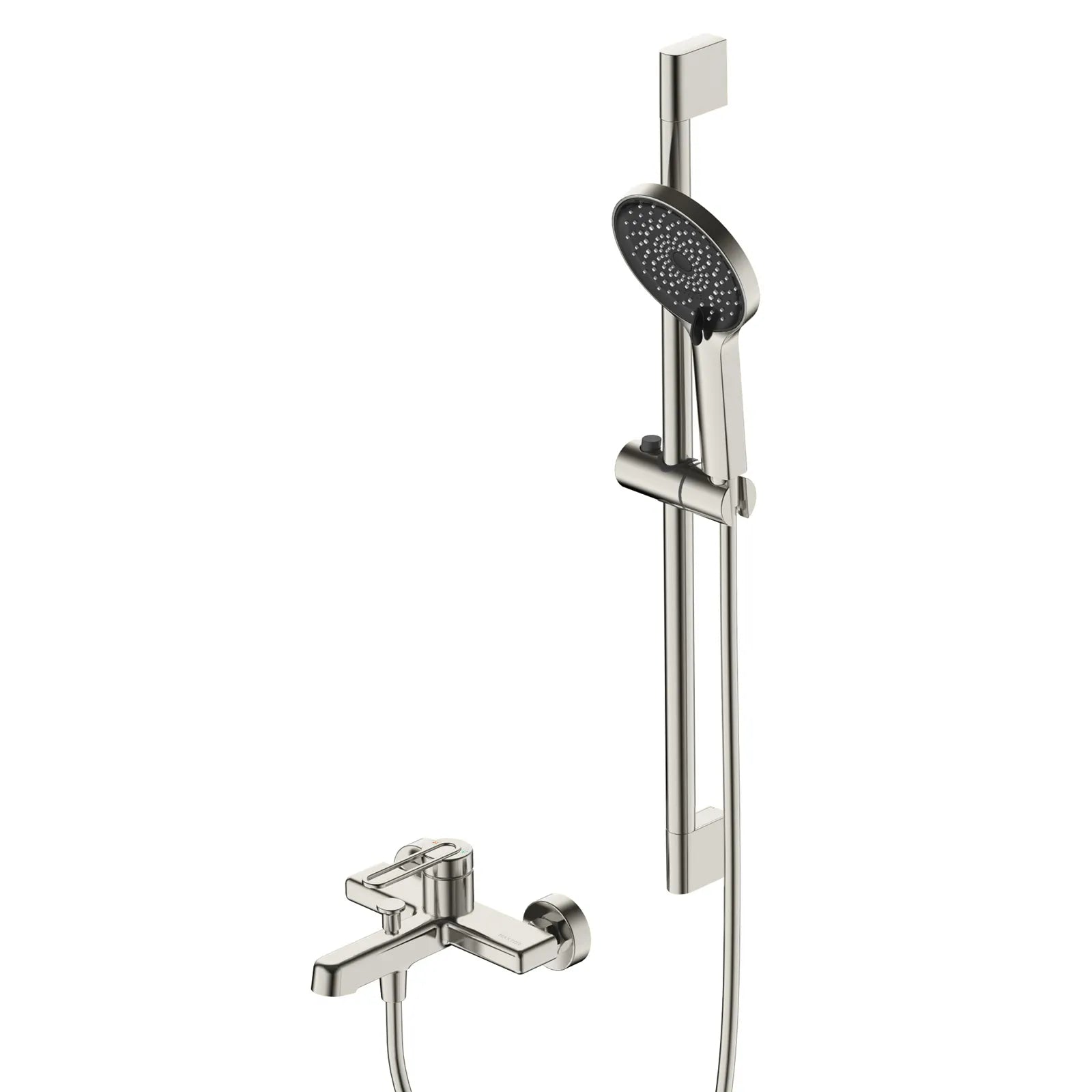 2-Way Exposed Bathtub Mixer Faucet with Slide Rail Shower Kit | MAXTOR-AB023169 Brushed Nickel