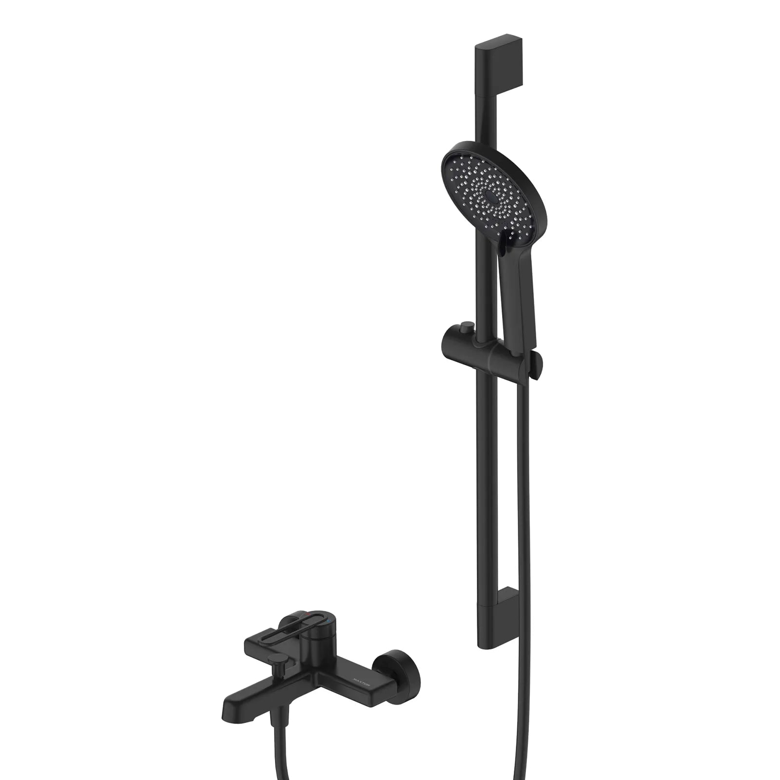 2-Way Exposed Bathtub Mixer Faucet with Slide Rail Shower Kit | MAXTOR-AB023169 Matte Black