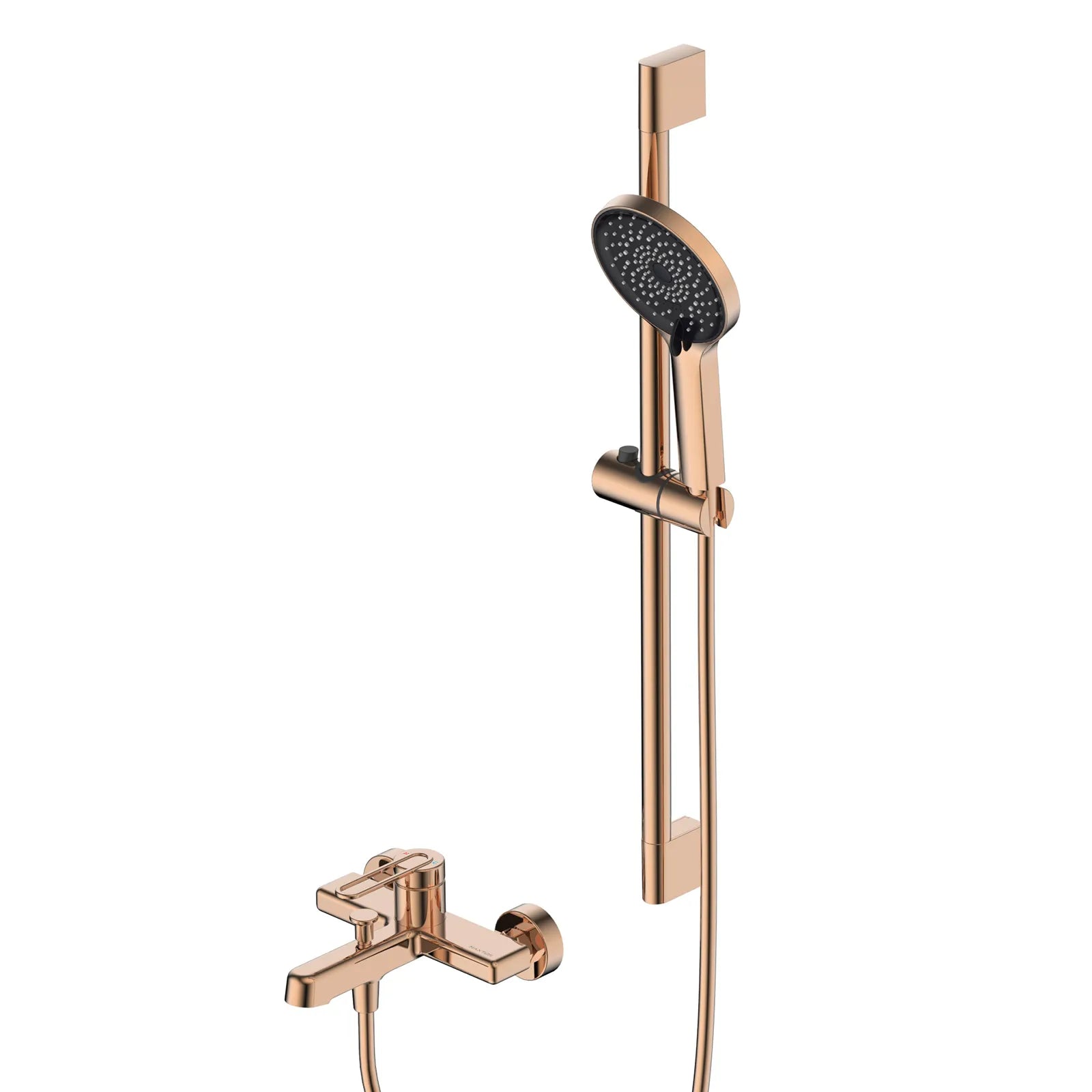 2-Way Exposed Bathtub Mixer Faucet with Slide Rail Shower Kit | MAXTOR-AB023169 Rose Gold