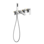 Exposed Bathtub Mixer Kit with Handheld Shower