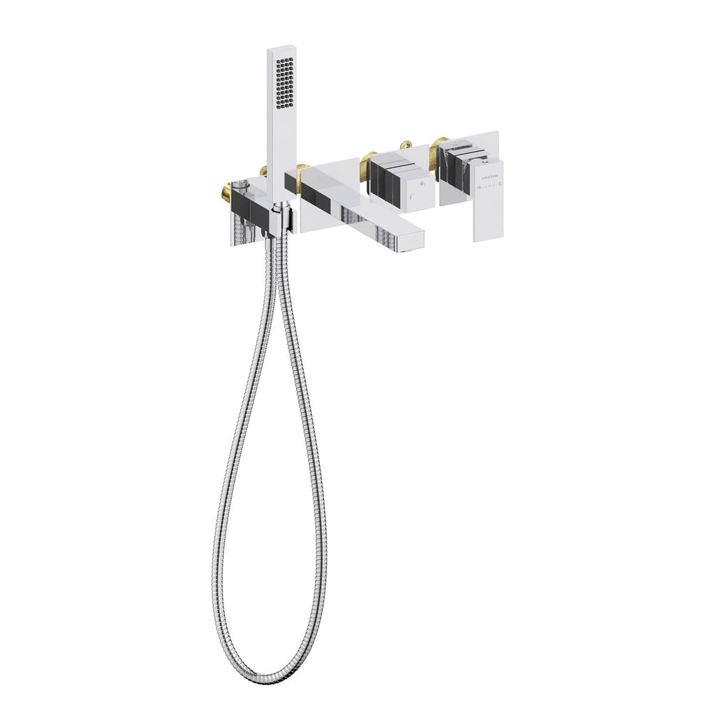 Exposed Bathtub Mixer Kit with Handheld Shower