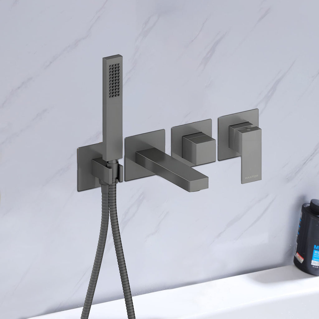 Exposed Bathtub Mixer Faucet Kit with Handheld Shower – AB023100