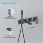 Exposed Bathtub Mixer Faucet Kit with Handheld Shower – AB023100