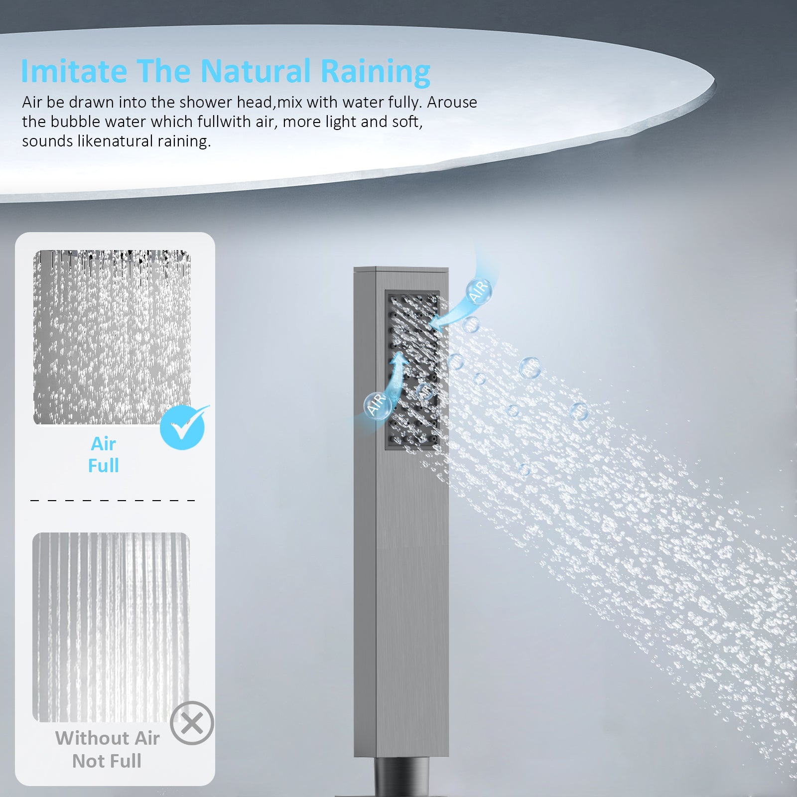 Exposed Bathtub Mixer Faucet Kit with Handheld Shower – AB023100