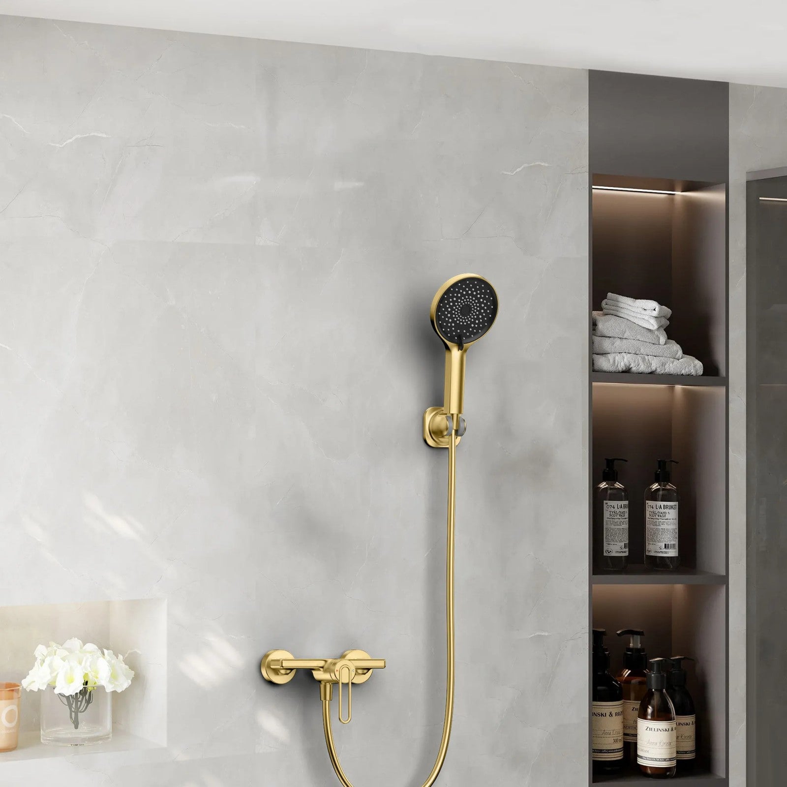 1-Way Exposed Shower Mixer Kit – Wall-Mounted Single-Handle Shower Set – AB023170