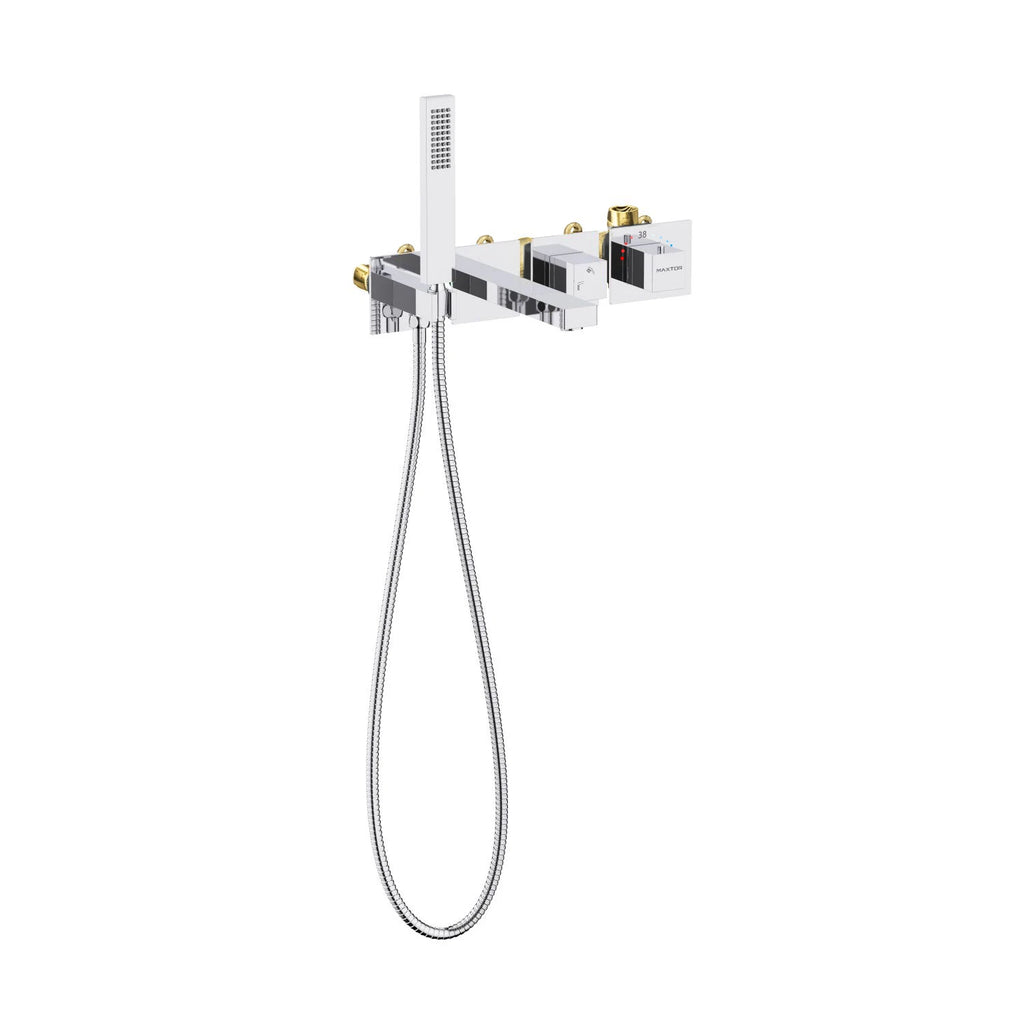 Wall concealed Thermostatic Bathtub Mixer with Handheld Shower--AB023200