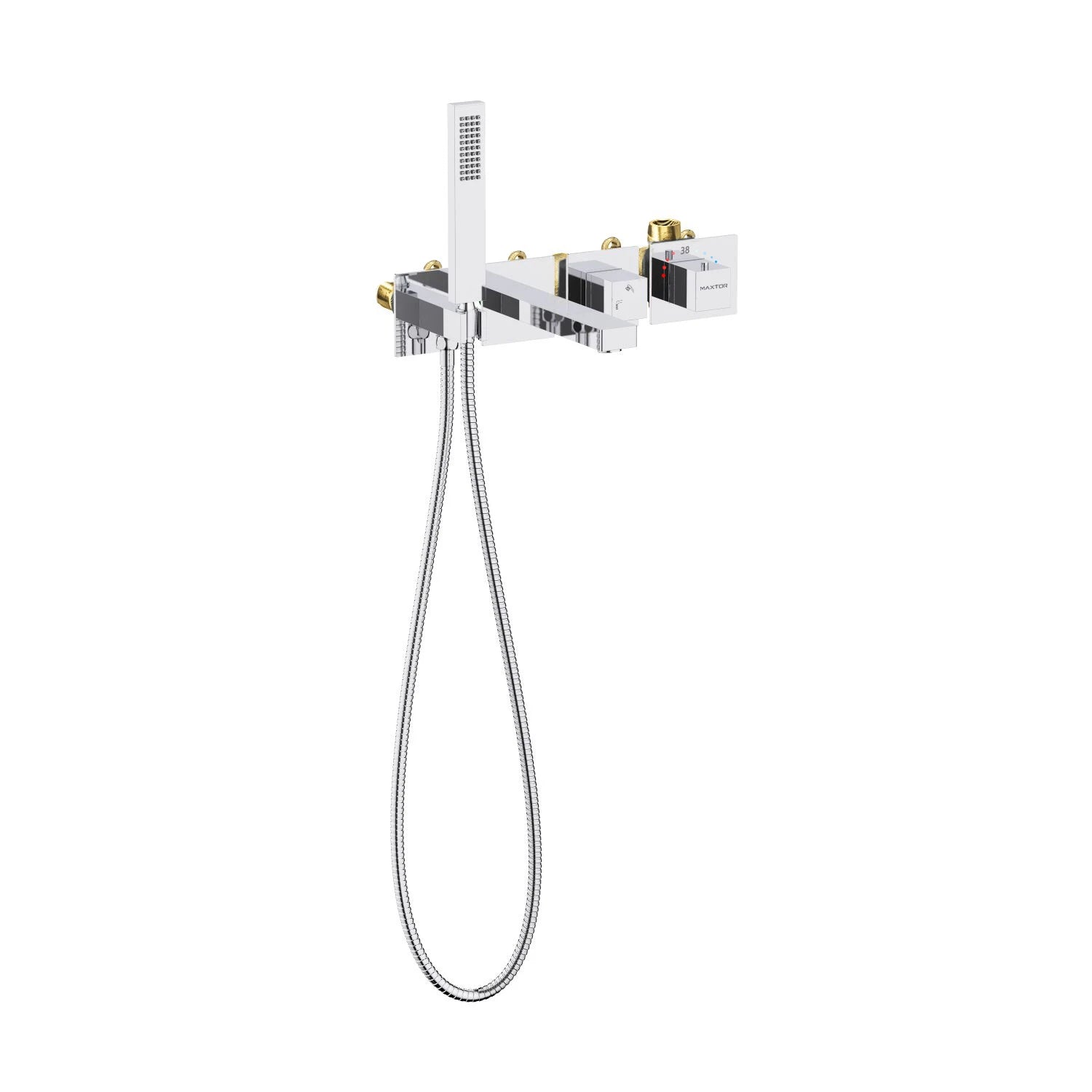 Wall concealed Thermostatic Bathtub Mixer with Handheld Shower--AB023200