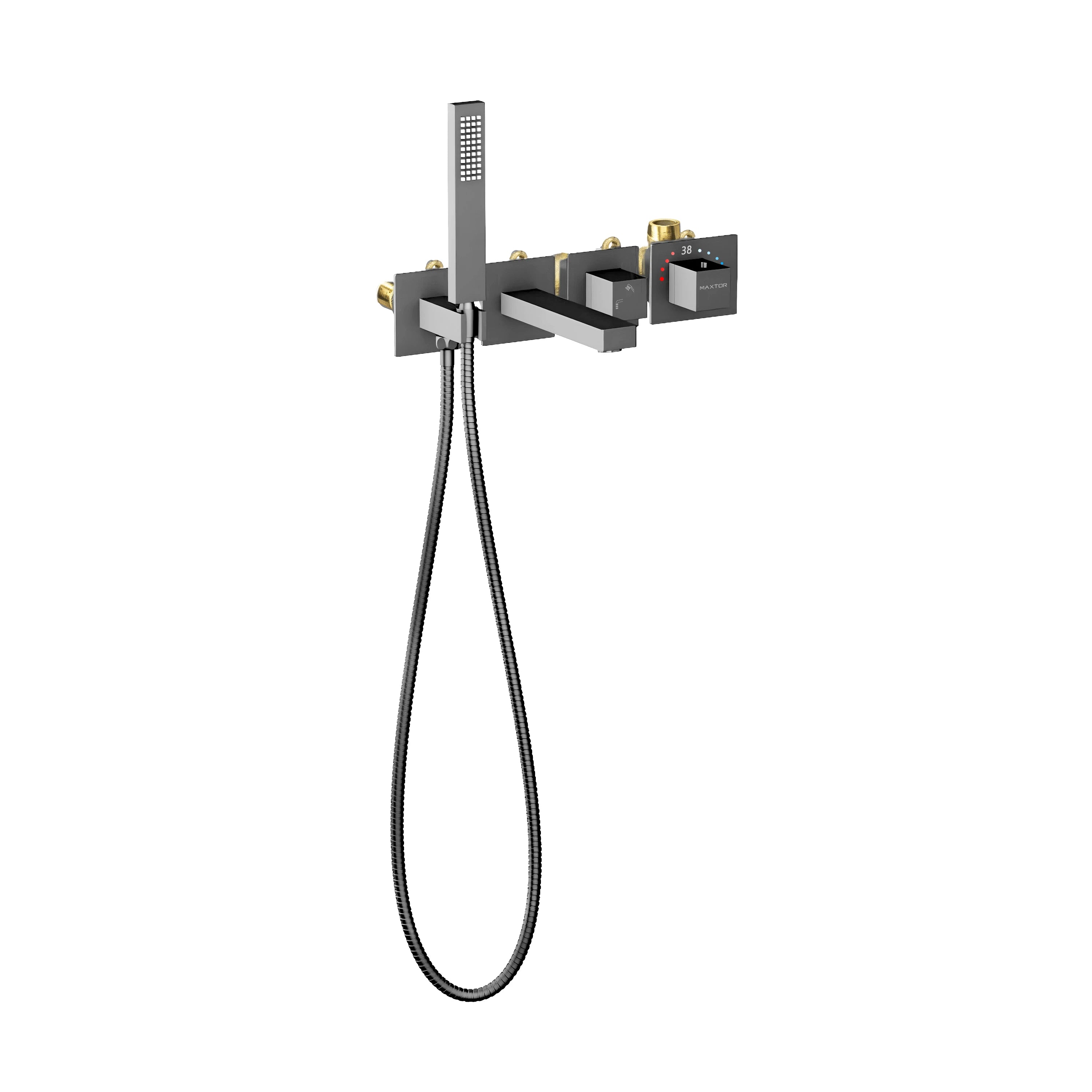 Wall concealed Thermostatic Bathtub Mixer with Handheld Shower--AB023200