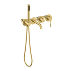 Circular Wall Concealed Bathtub Mixer Kit With Handheld Shower AB023204 Brushed Gold
