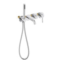 Circular Wall Concealed Bathtub Mixer Kit With Handheld Shower AB023204 Chrome