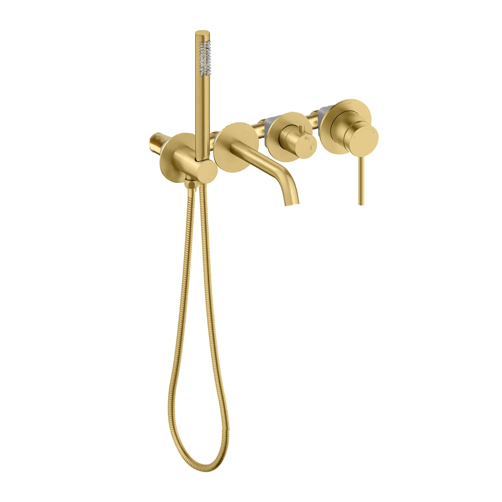 MAXTOR 2 Way Wall Concealed Bathtub Mixer With Hand Held Shower-AB023206 Brushed Gold